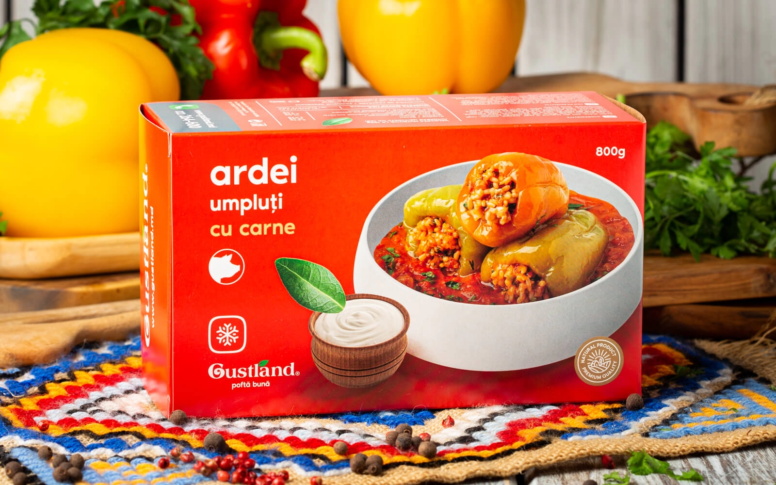 Ardei umpluți cu orez și carne - Produs congelat