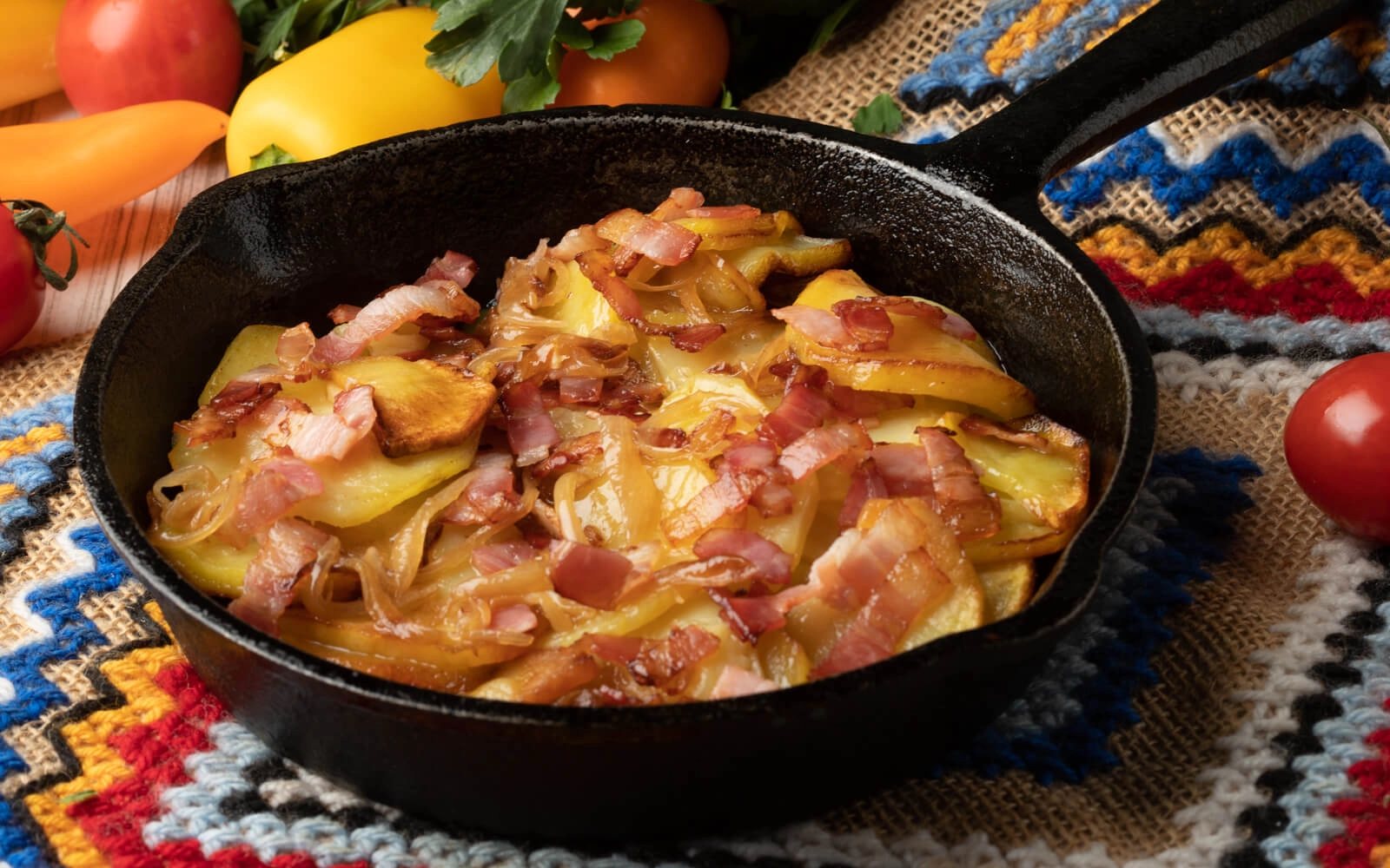 Cartofi prăjiți cu bacon