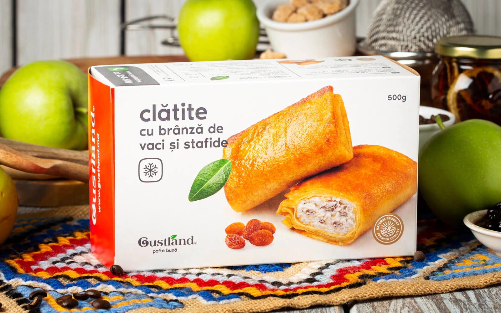 Clătite cu brânză de vaci și stafide - Produs congelat